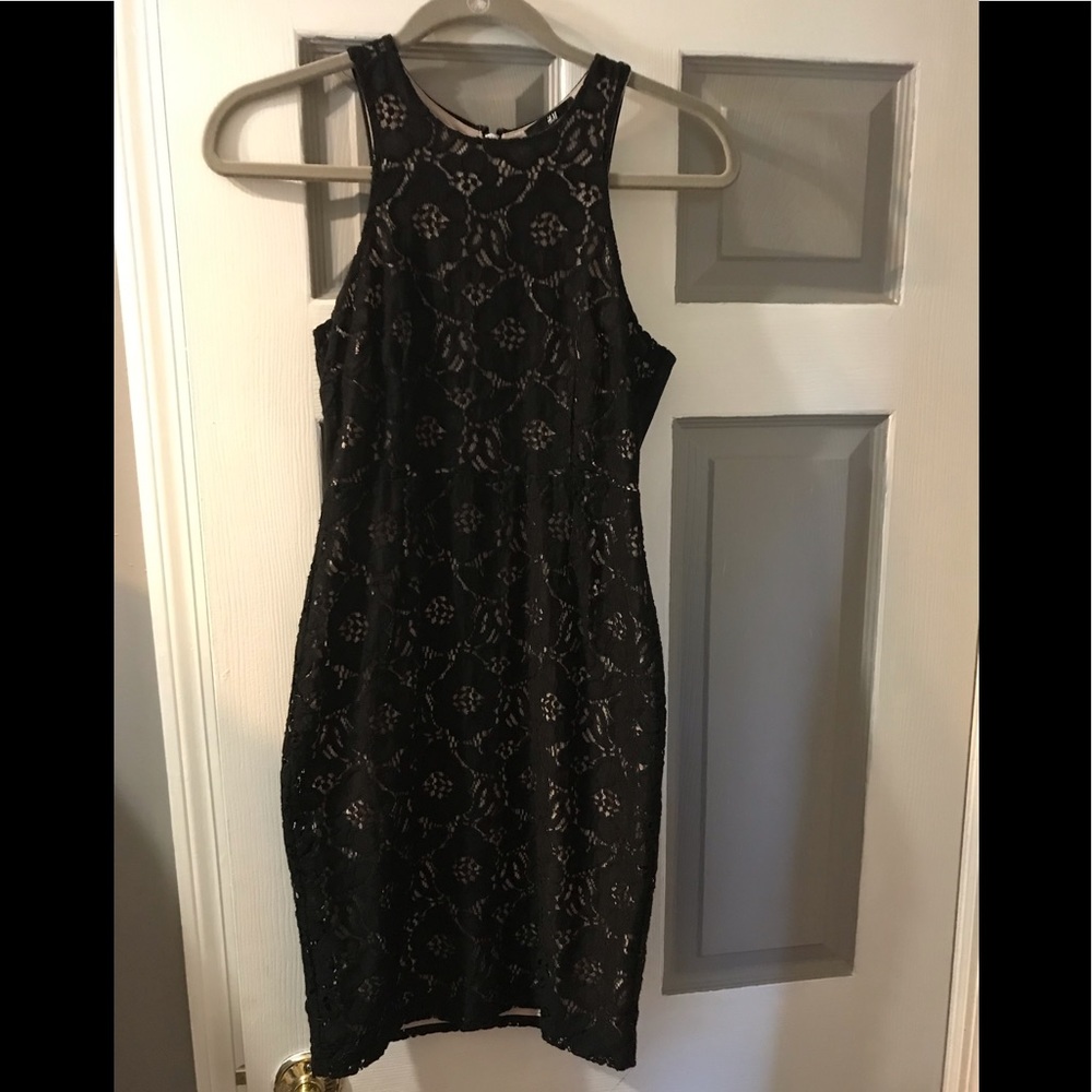 H&M Black lace sleeveless dress